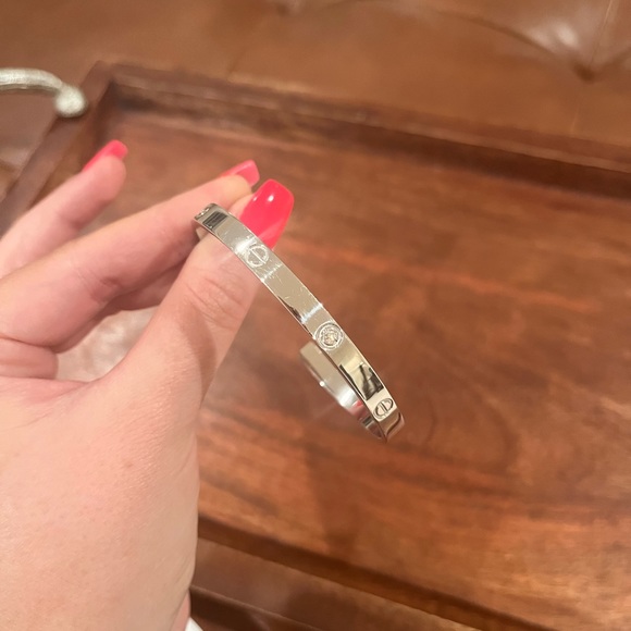 LOVE Bracelet White Gold Diamond Cuff - Picture 2 of 8